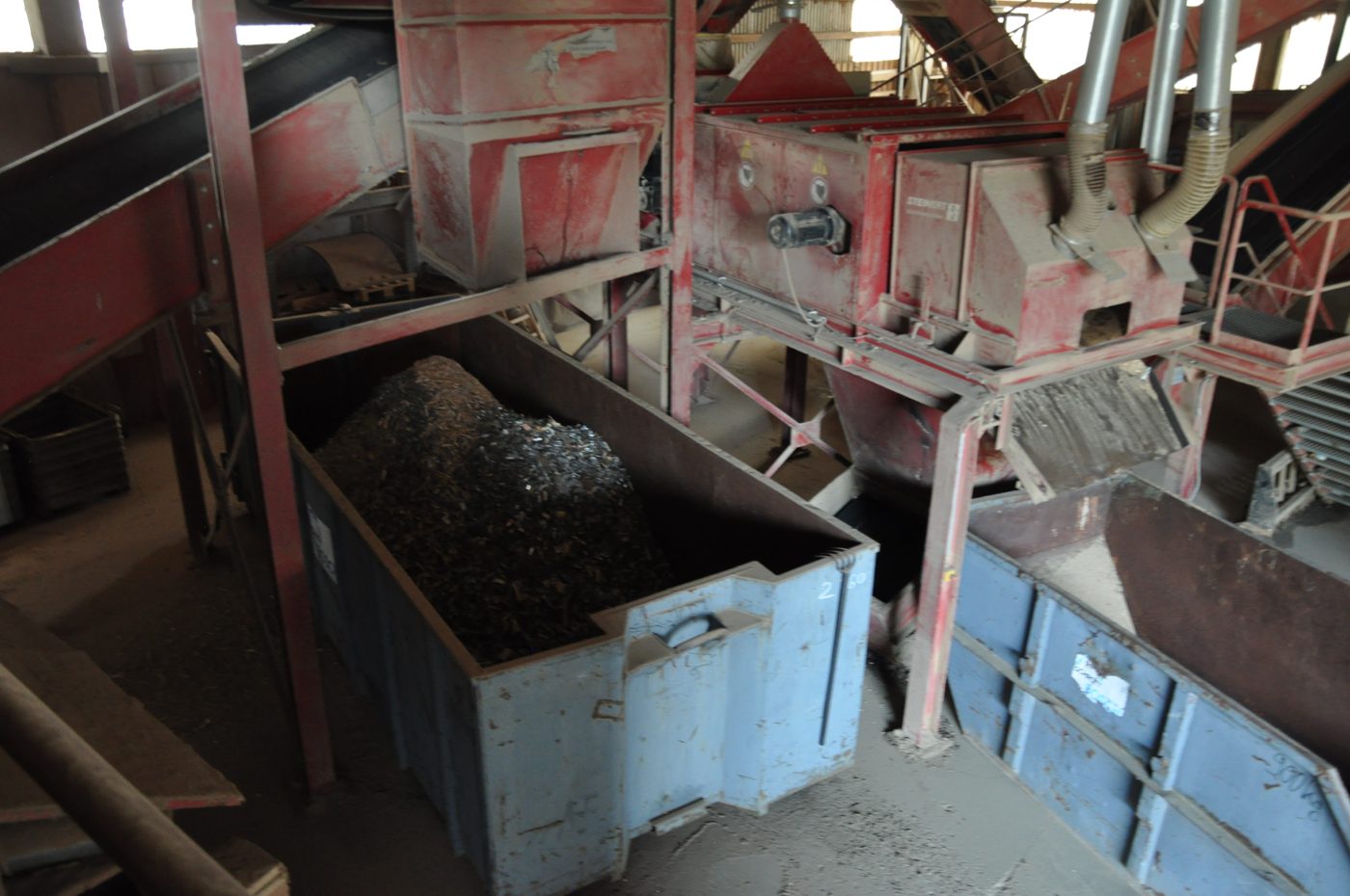Siebanlage mit Containern